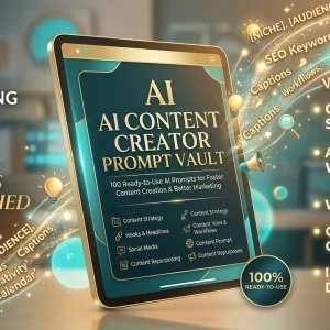 AI Content Creator Prompt Vault: 100 Ready-to-Use Prompts